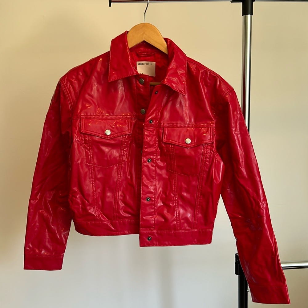 ASOS Denim pleather jacket - UK8